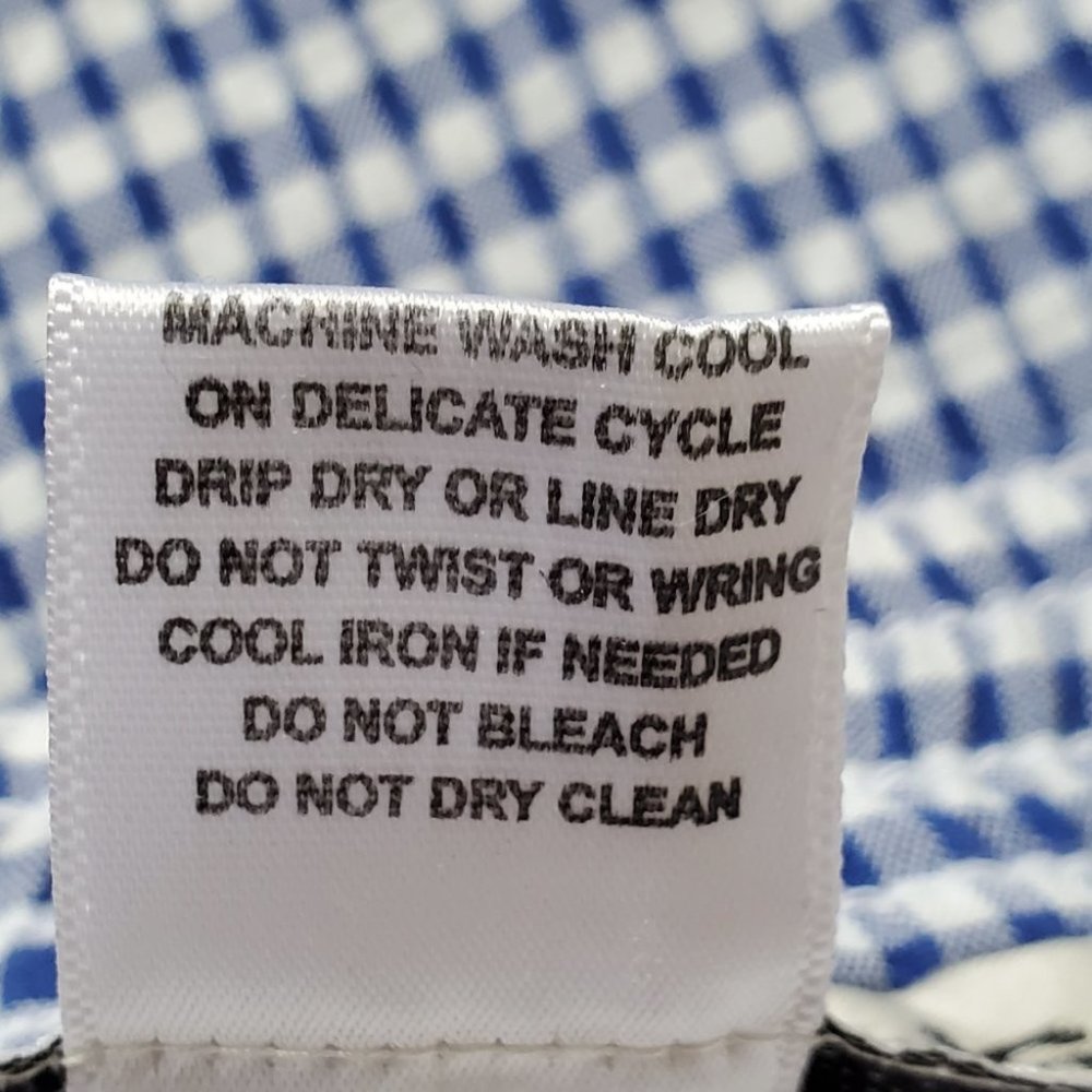 Cathy Daniels Gingham Seersucker Skort Blue White, L - Picture 7 of 8
